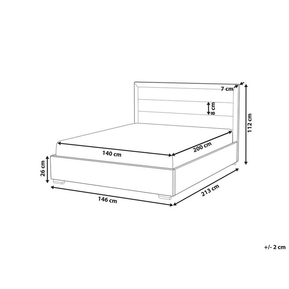 Beliani Letto en Velluto Moderno ROUEN  