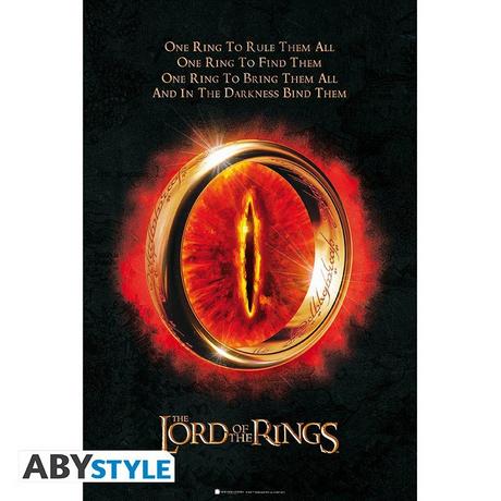 Abystyle Poster - Gerollt und mit Folie versehen - Der Herr der Ringe - The One Ring  