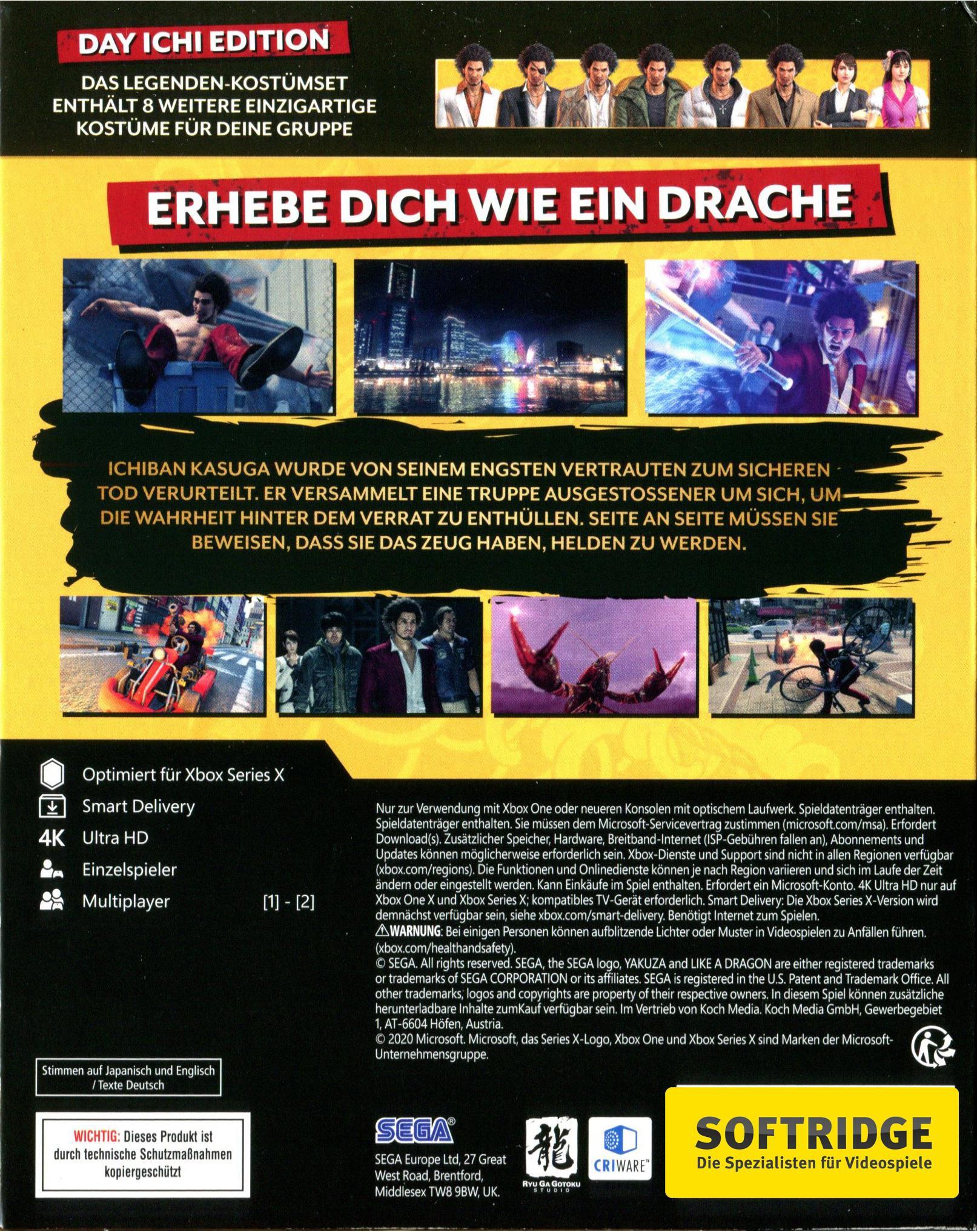 SEGA  Yakuza 7: Like a Dragon - Day Ichi Edition (Smart Delivery) 