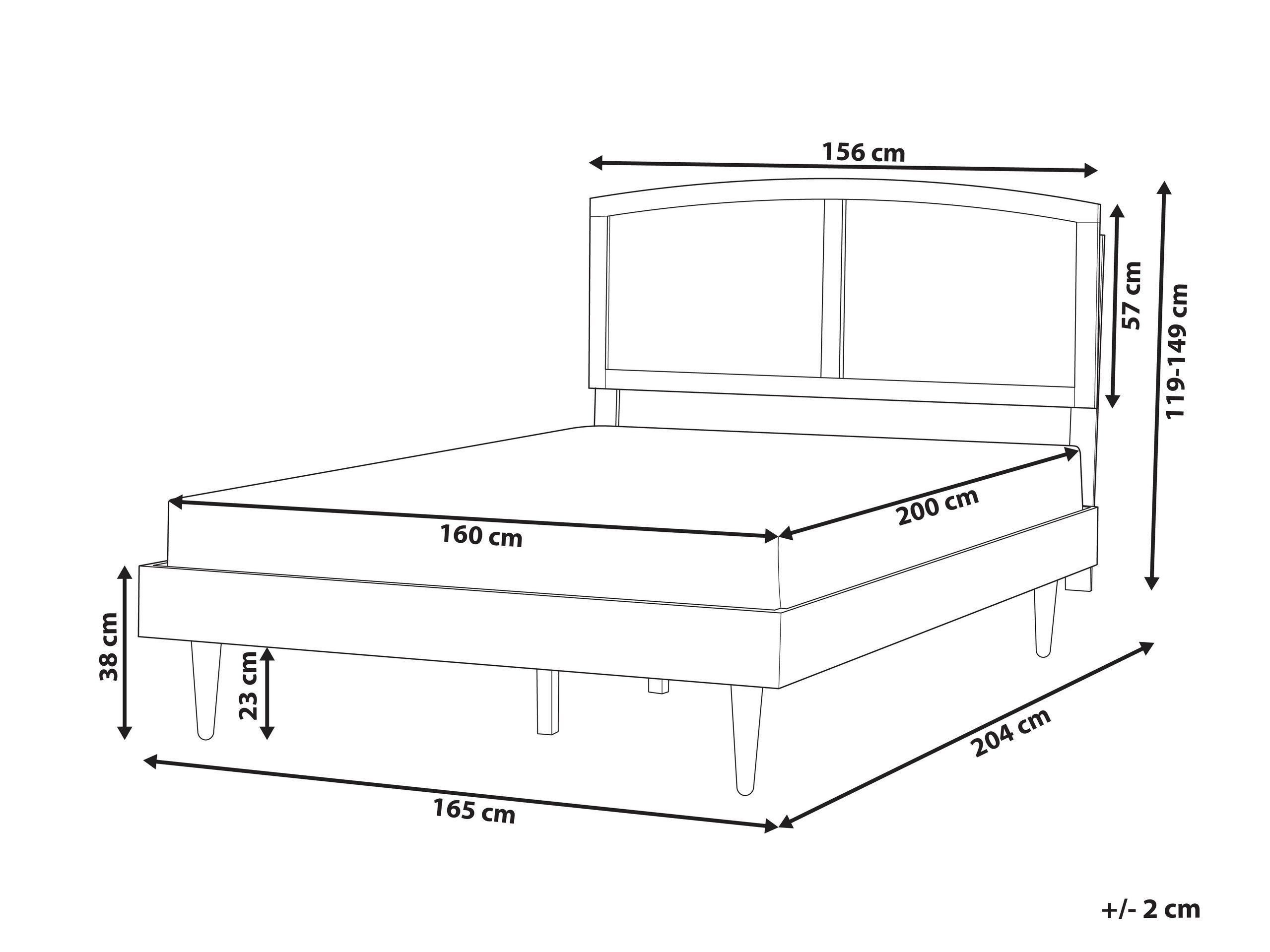 Beliani Letto en Legno di caucciù Rustico VARZY  