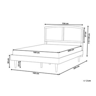 Beliani Letto en Legno di caucciù Rustico VARZY  