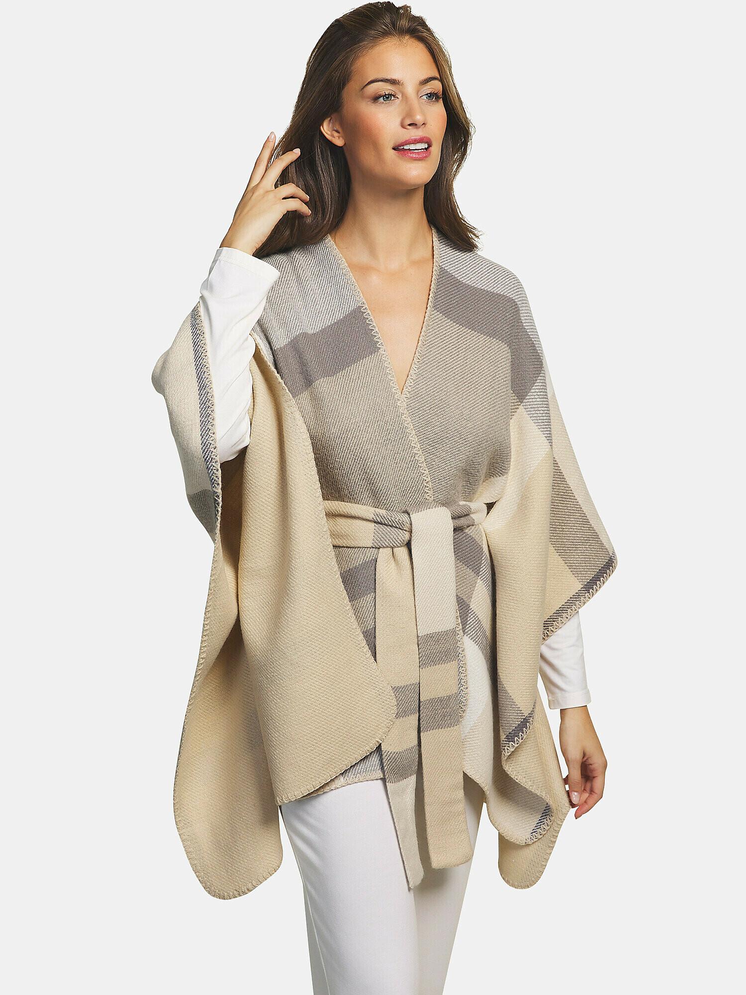 Selmark  Poncho mit Gürtel Complementos Romantica 