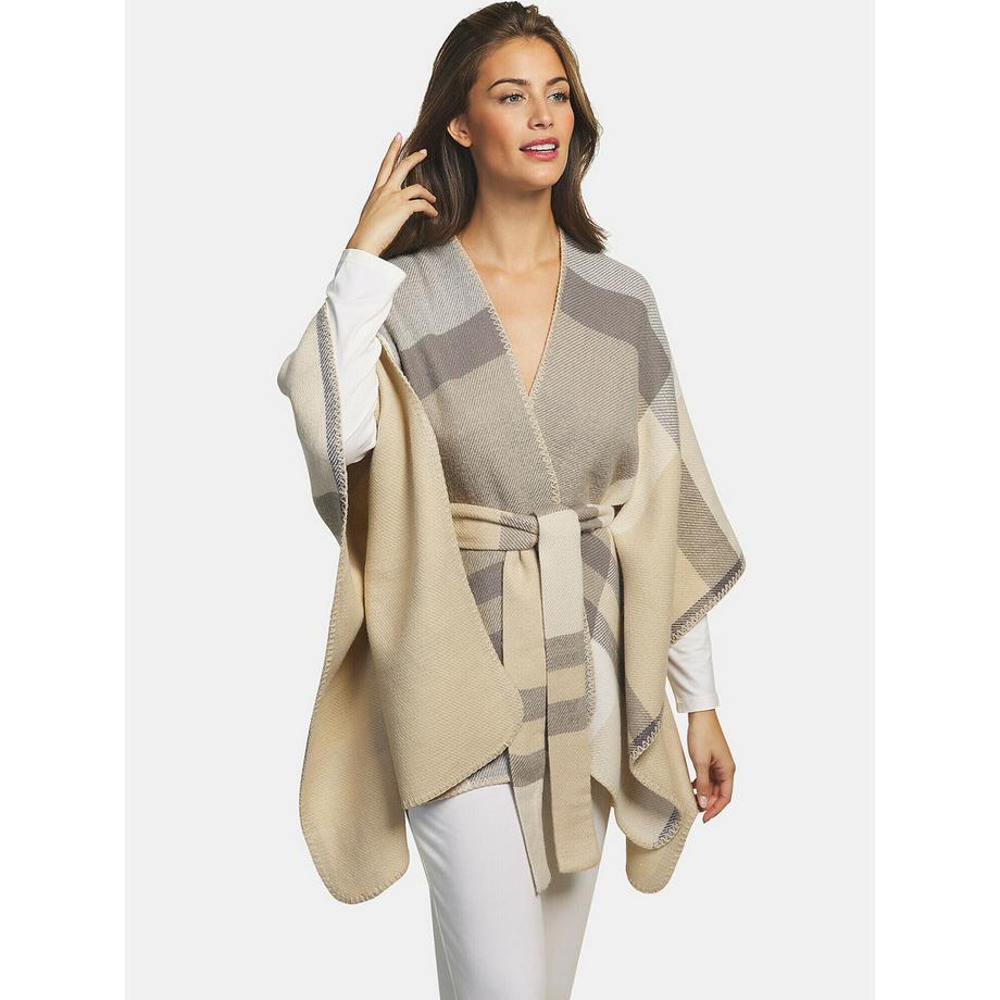 Poncho con cintura Complementos Romantica