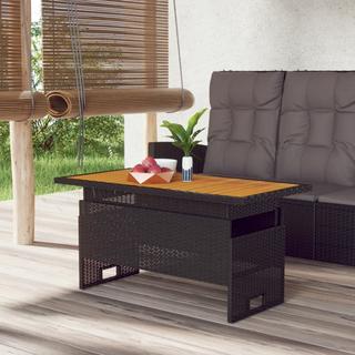 VidaXL Table de jardin rotin synthétique  