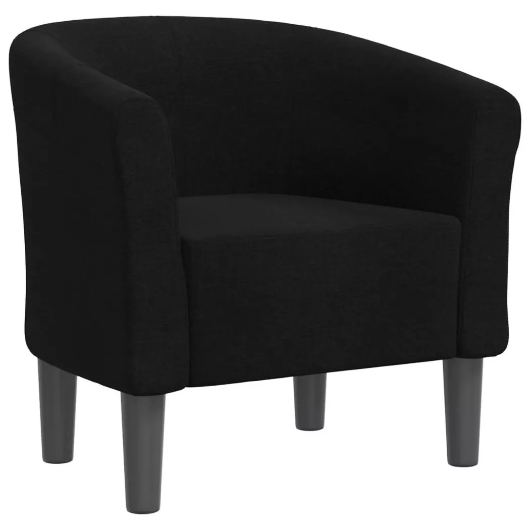 VidaXL - Fauteuil tissu, One Size, Noir