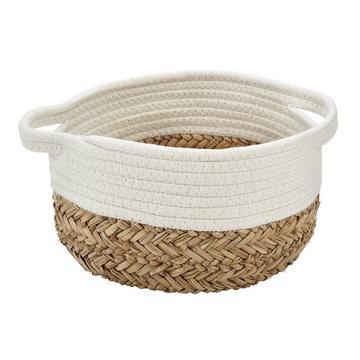 Aufbewahrungskorb Lisha weiss, Seegras