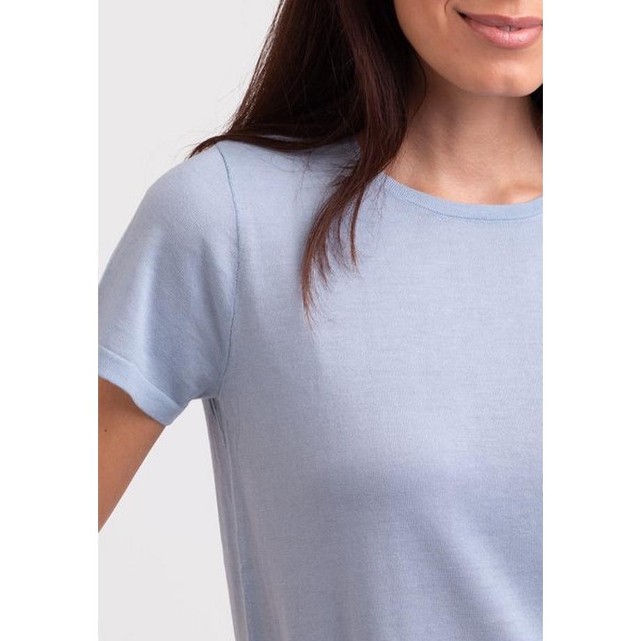 CASH-MERE.CH T-Shirt Manches Courtes Col Rond  