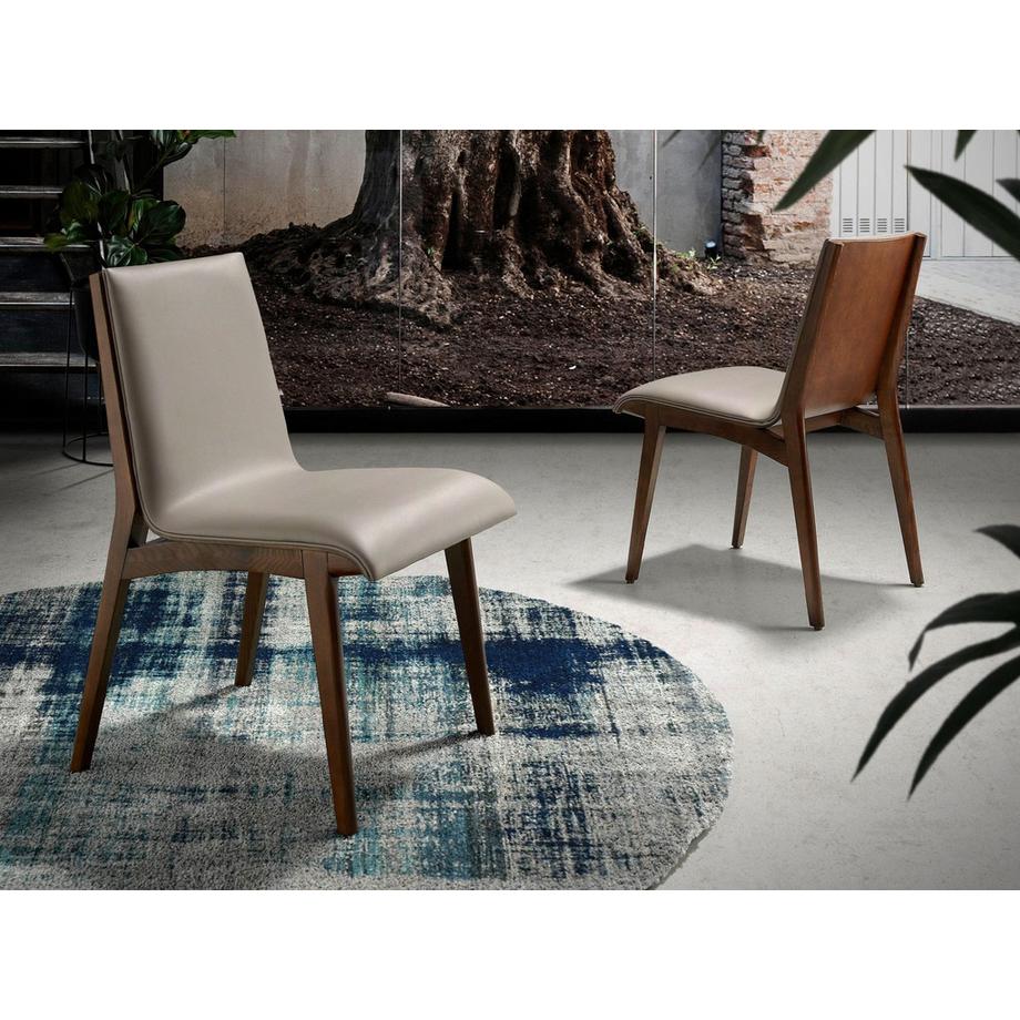 ANGEL CERDA Chaise en vison foncé  