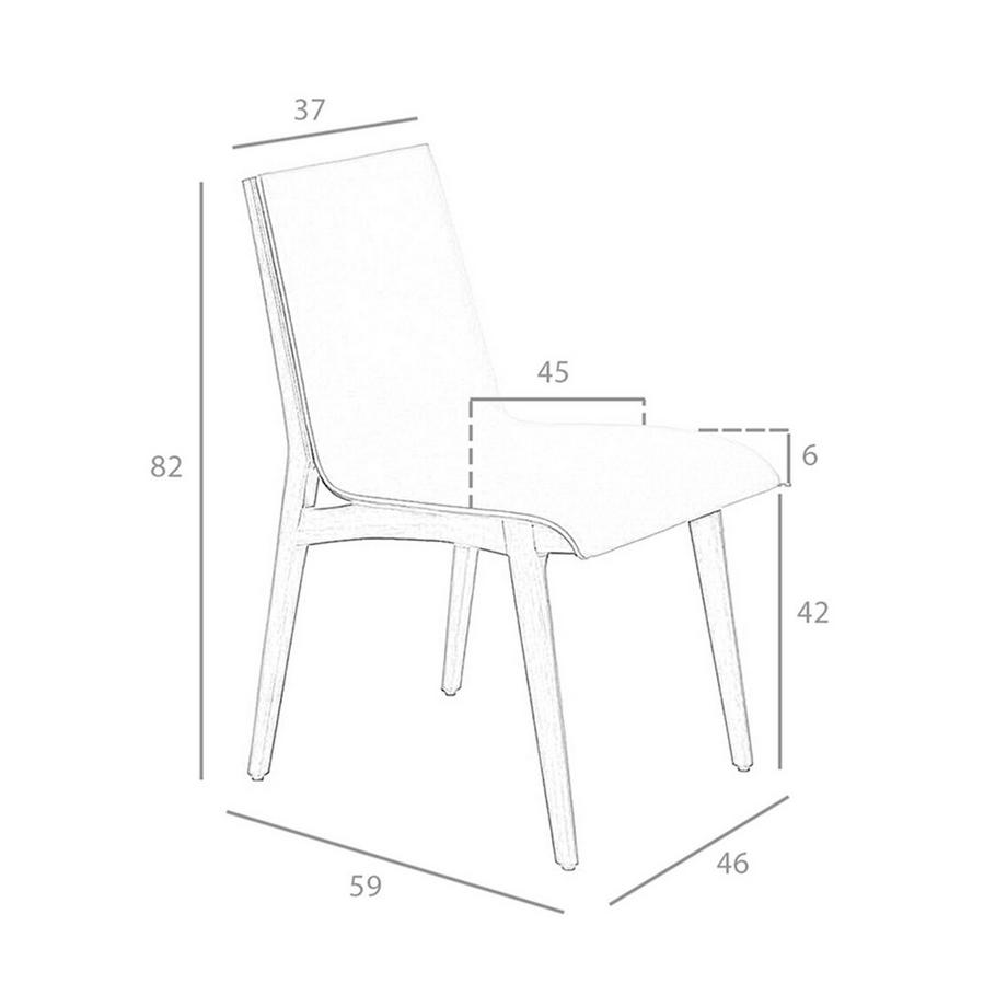 ANGEL CERDA Chaise en vison foncé  