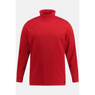 JP1880  Maglia basic di jersey con maniche lunghe e collo da risvoltare 