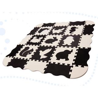 Gameloot  Tapis en mousse/parc pour enfants 25 pièces - Noir/Blanc 