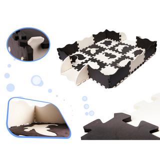 Gameloot  Tapis en mousse/parc pour enfants 25 pièces - Noir/Blanc 