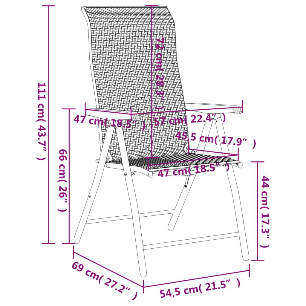 VidaXL sedia da giardino Polirattan  