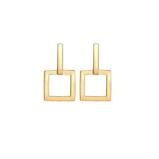 Elli  Ohrringe Creolen Eckig Quadratisch Geo Blogger 