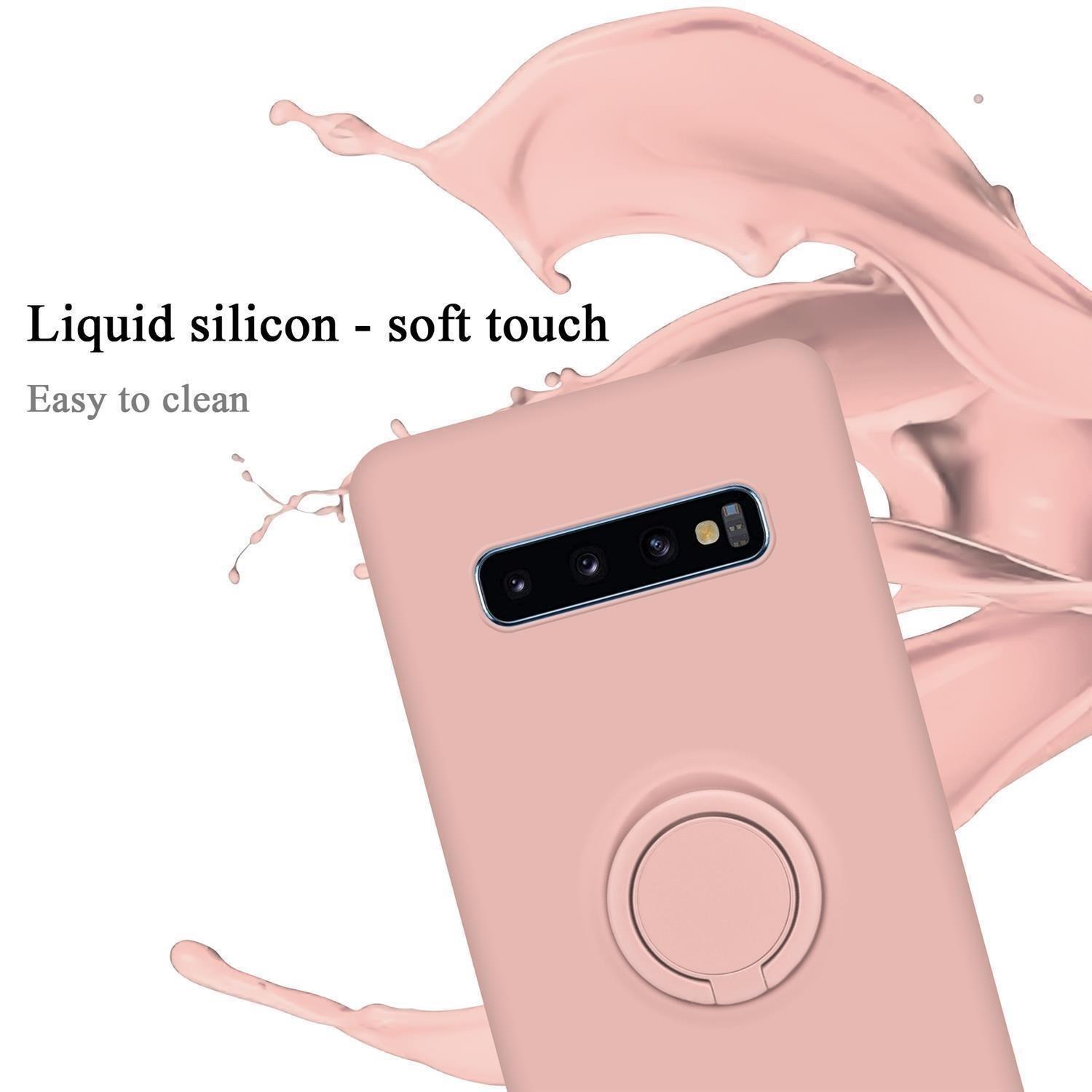 Cadorabo  Hülle für Samsung Galaxy S10 PLUS TPU Silikon mit Ring Liquid 