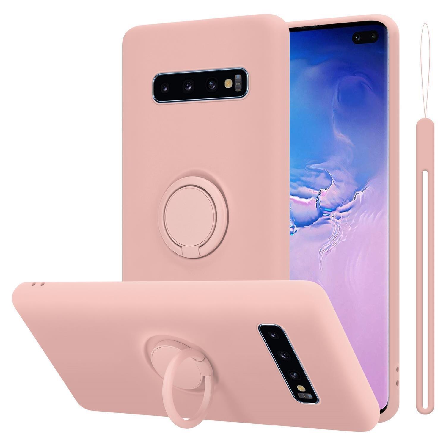 Cadorabo  Hülle für Samsung Galaxy S10 PLUS TPU Silikon mit Ring Liquid 