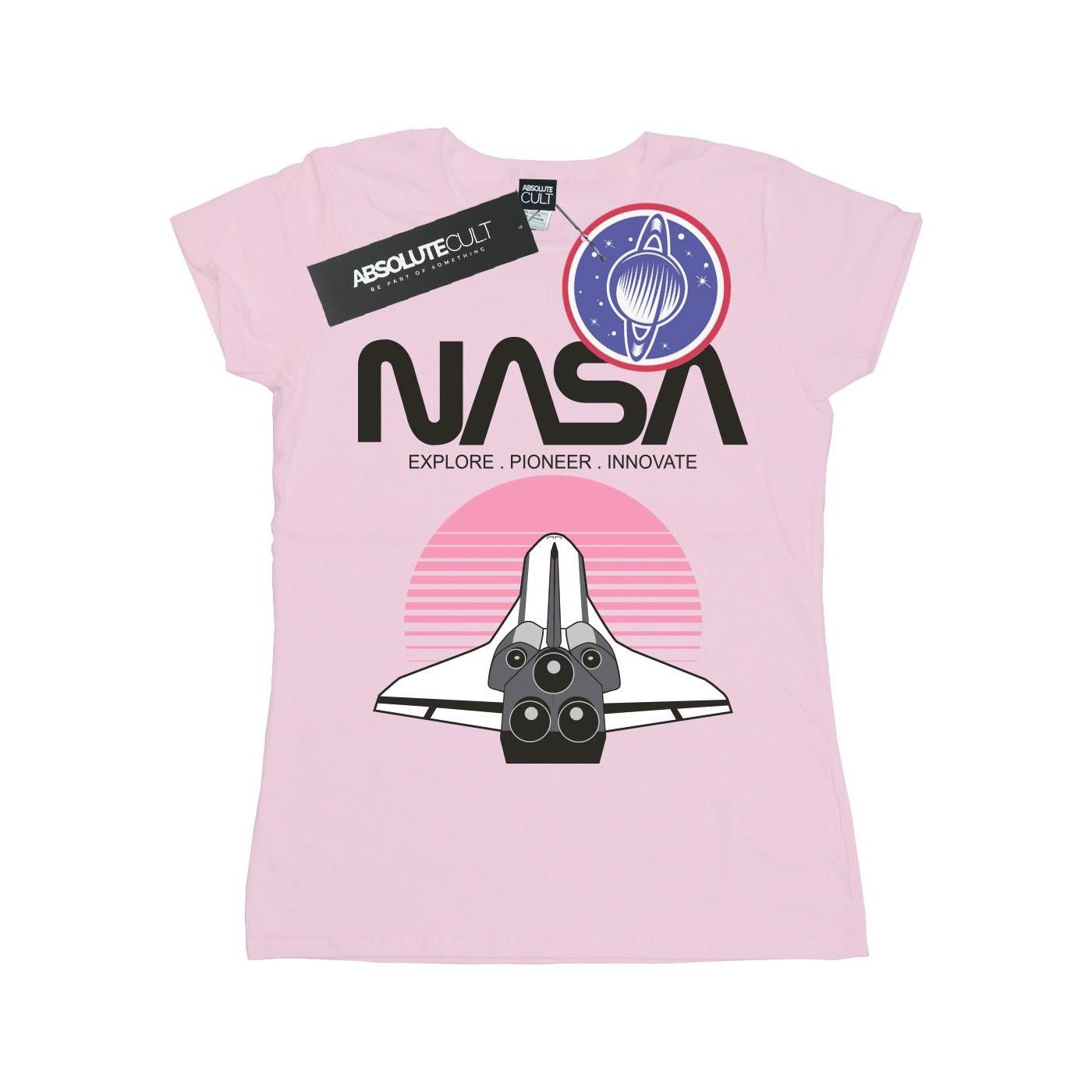 Image of Space Shuttle Sunset Tshirt Damen Pink S