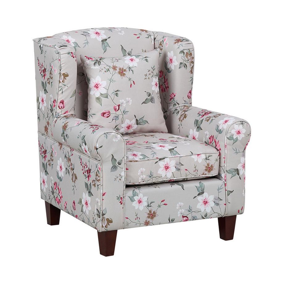 Beliani Ohrensessel aus Stoff Retro HAMAR  