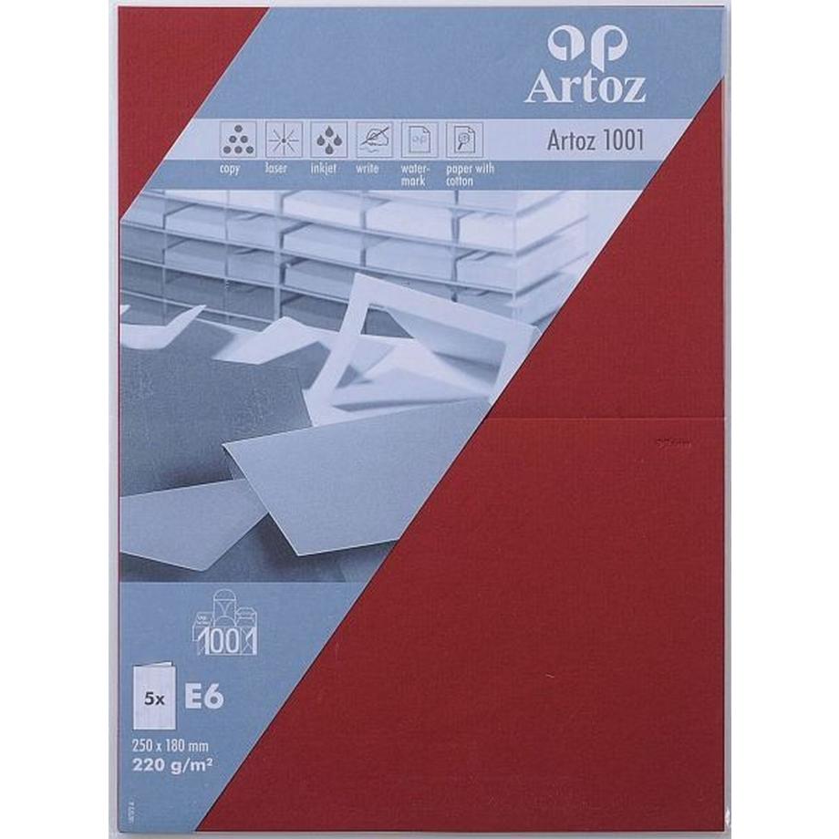 ARTOZ Karten 1001 E6 107372265 220g, weinrot 5 Blatt