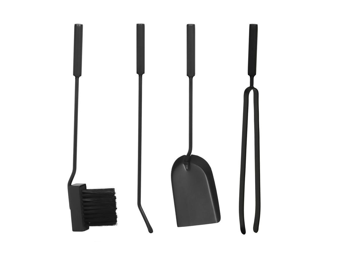 Image of Kaminbesteck 4-teilig - Metall - 27 X 17 X 58 Cm - Schwarz - Karrel Unisex Schwarz ONE SIZE