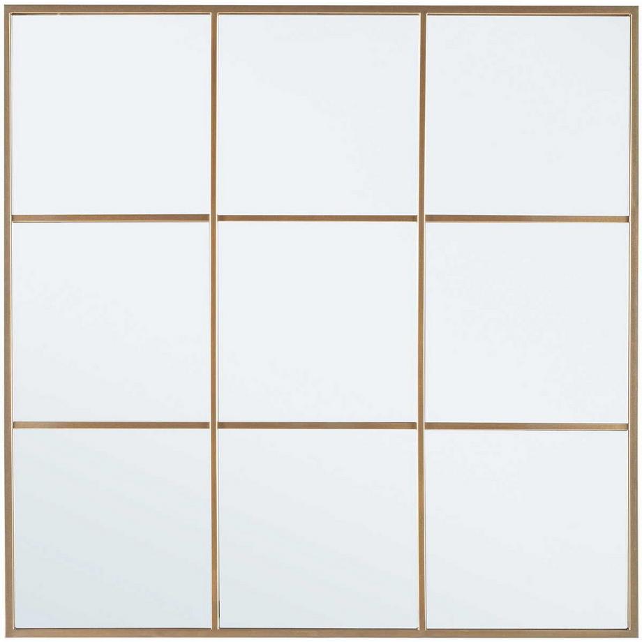 mutoni Spiegel Nucleos quadratisch mit Rahmen Gold 90x90  