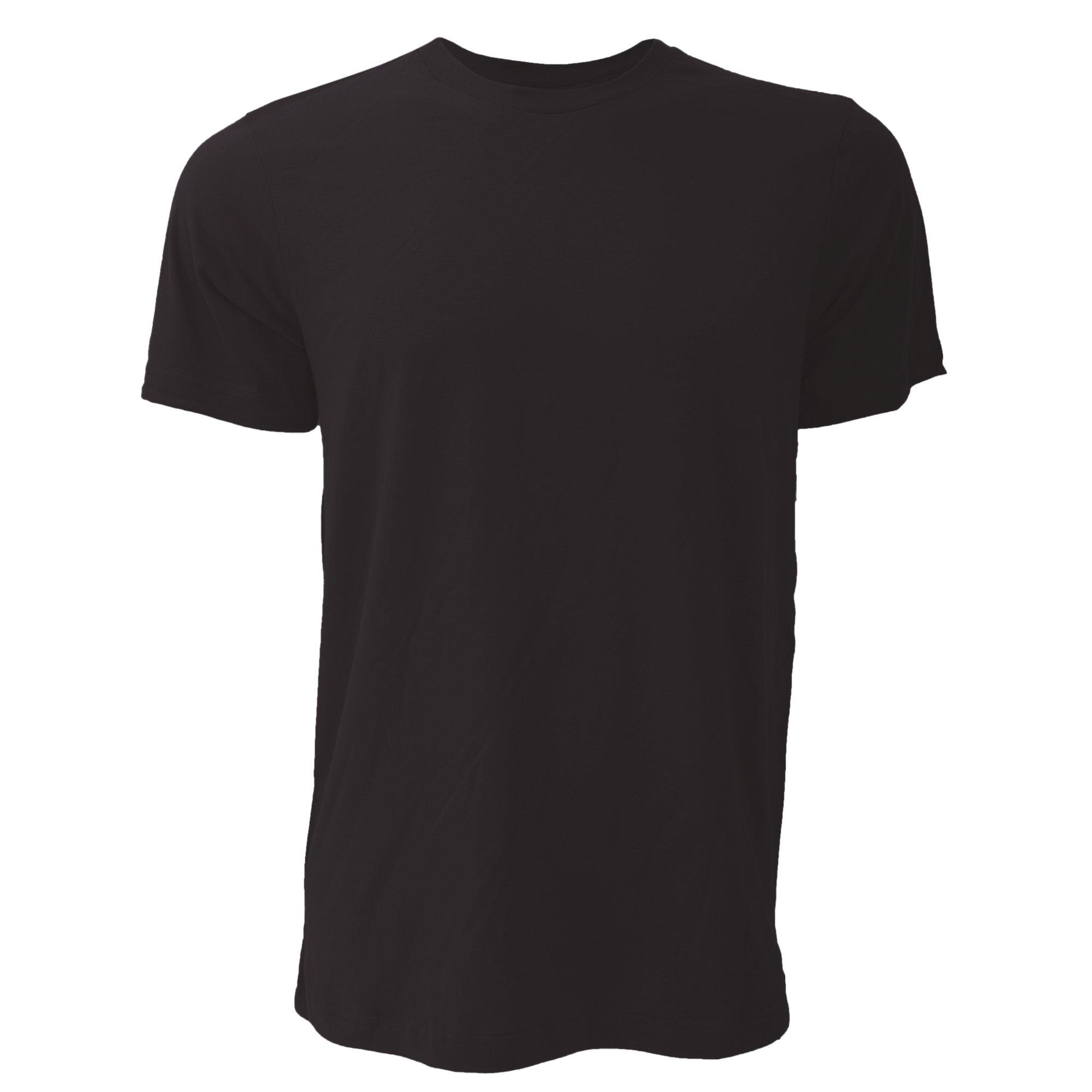Image of Canvas Jersey Tshirt, Kurzarm Herren Schwarz L
