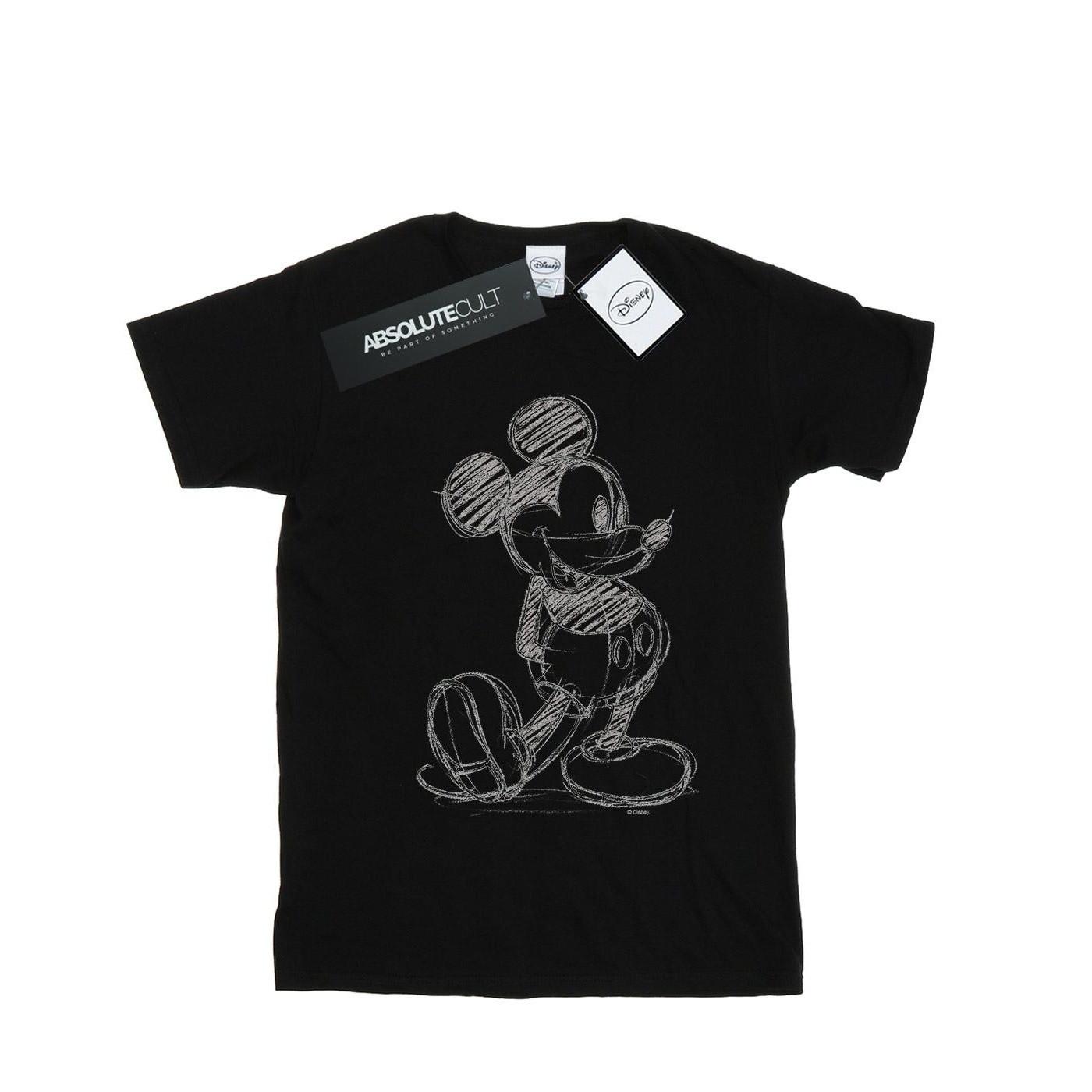 Image of Mickey Mouse Sketch Kick Tshirt Unisex Schwarz 152-158