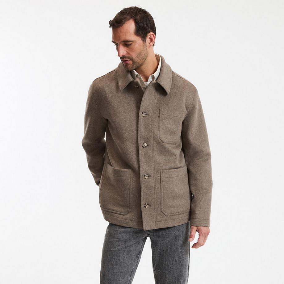 Workwear-Jacke aus Wollstoff