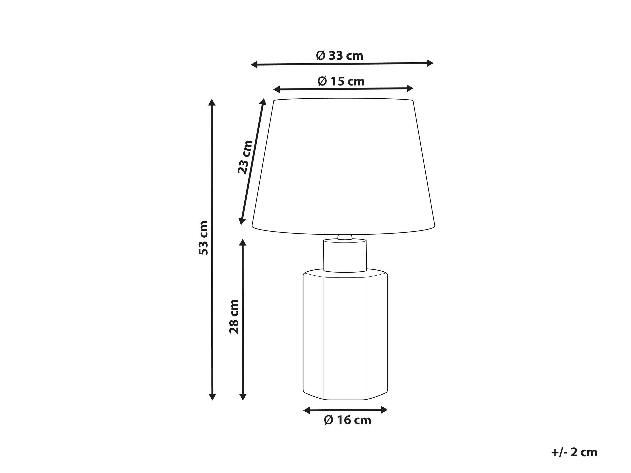 Beliani Lampe à poser en Porcelaine Traditionnel MARCELIN  