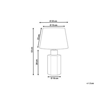 Beliani Lampe à poser en Porcelaine Traditionnel MARCELIN  