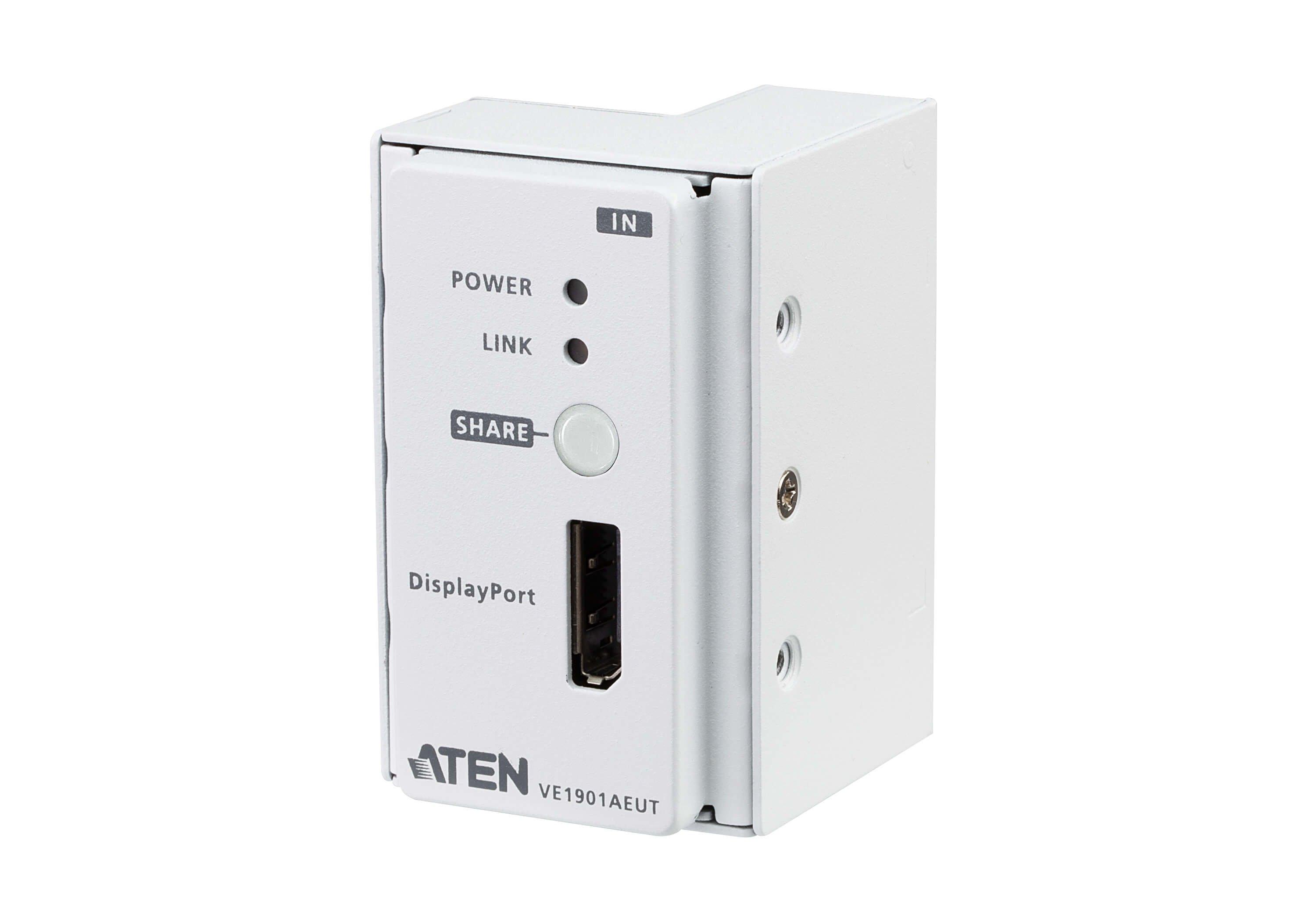 ATEN  ATEN Transmetteur DisplayPort HDBaseT-Lite avec plaque murale EU/PoH 