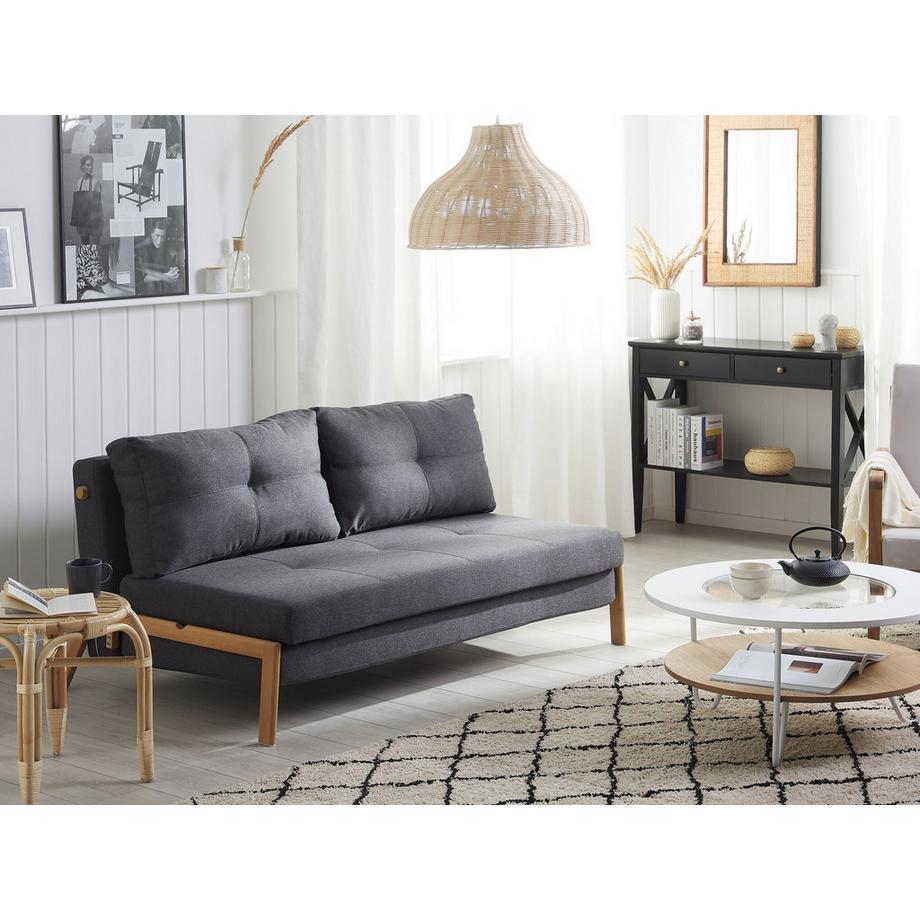 Beliani Canapé-lit en Tissu  EDLAND  