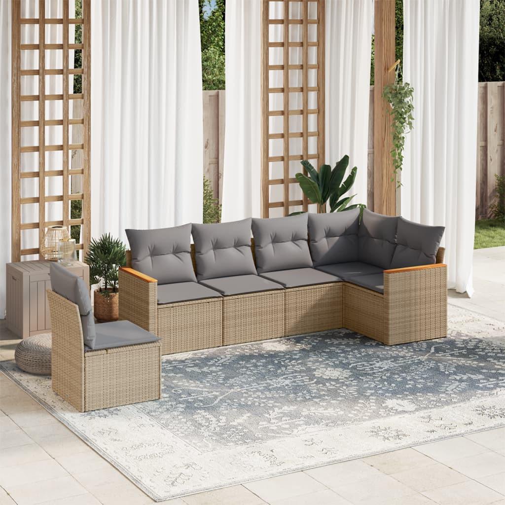 VidaXL set divano da giardino Polirattan  