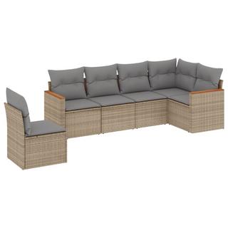 VidaXL set divano da giardino Polirattan  