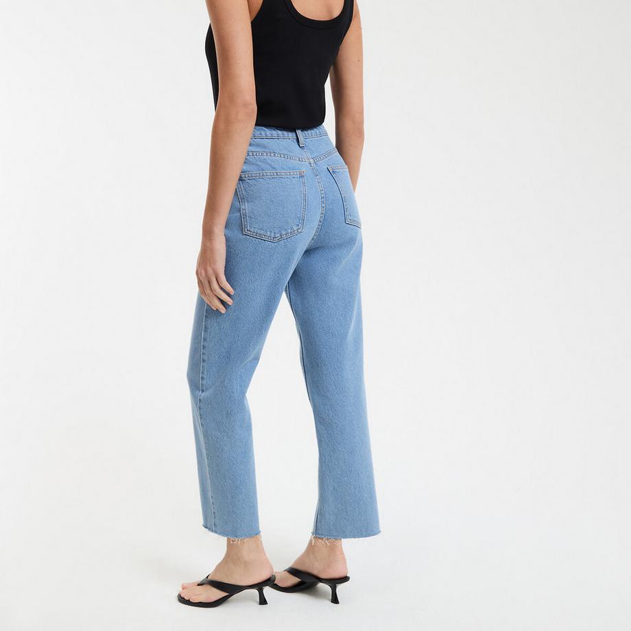 La Redoute Collections Gerade High-Waist 7/8 Länge Jeans  