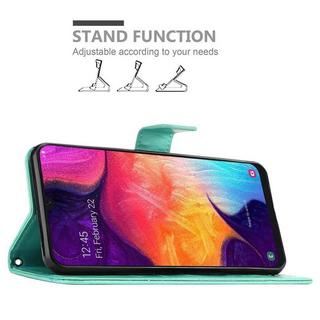 Cadorabo  Hülle für Samsung Galaxy A50 4G / A50s / A30s Blumen Design Magnetverschluss 