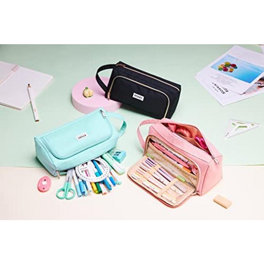 Only-bags.store  Federmäppchen, Etui Große Kapazität 2 Fach Federtaschen Unisex Mäppchen Stiftetasche Bleistift 