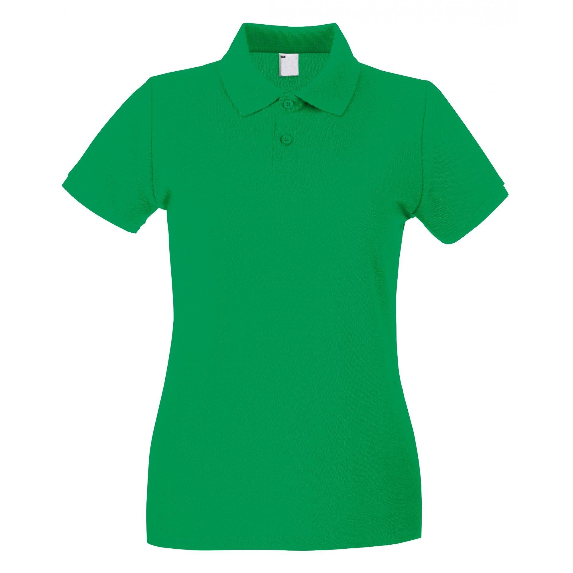 Image of Poloshirt, Figurbetont, Kurzärmlig Damen Grün S