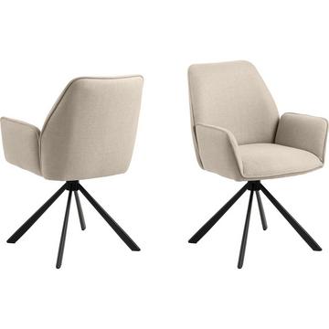 Chaise de salle à manger Gwendolyn beige (1 pièce)