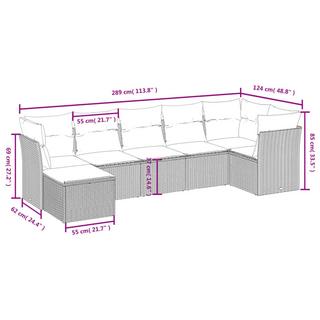 VidaXL Garten sofagarnitur poly-rattan  