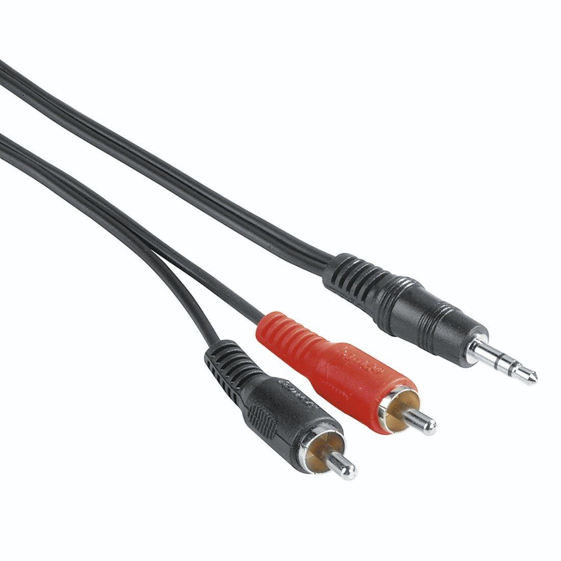 hama  Hama 00205106 Audio-Kabel 2 m 3.5mm 2 x RCA Schwarz, Rot 