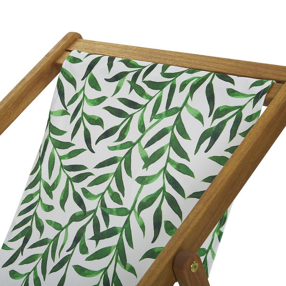 Beliani Set mit 2 klappbaren Liegestühlen aus Stoff  ANZIO  