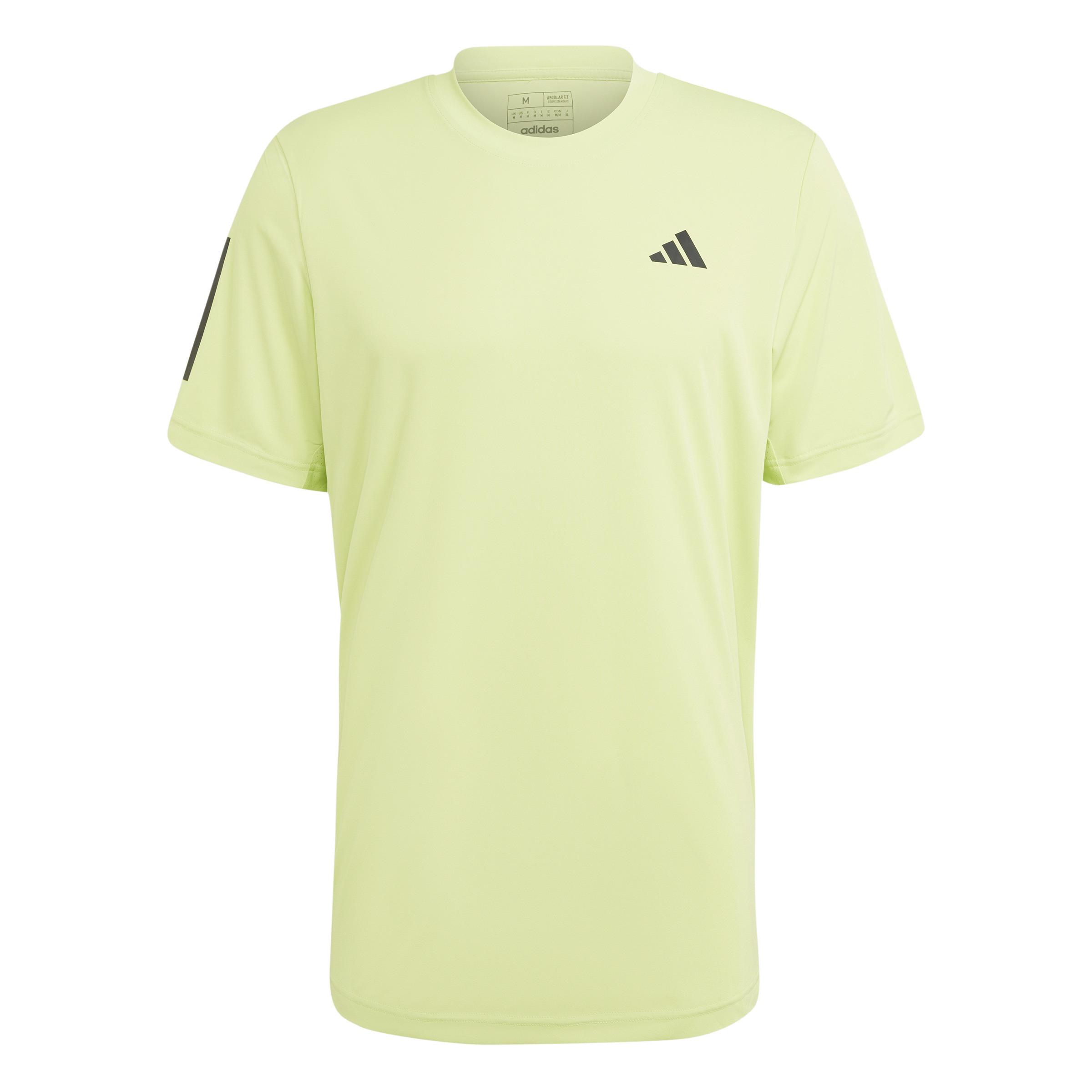 Image of adidas Club 3-streifen Tennis T-shirt Lime Herren S