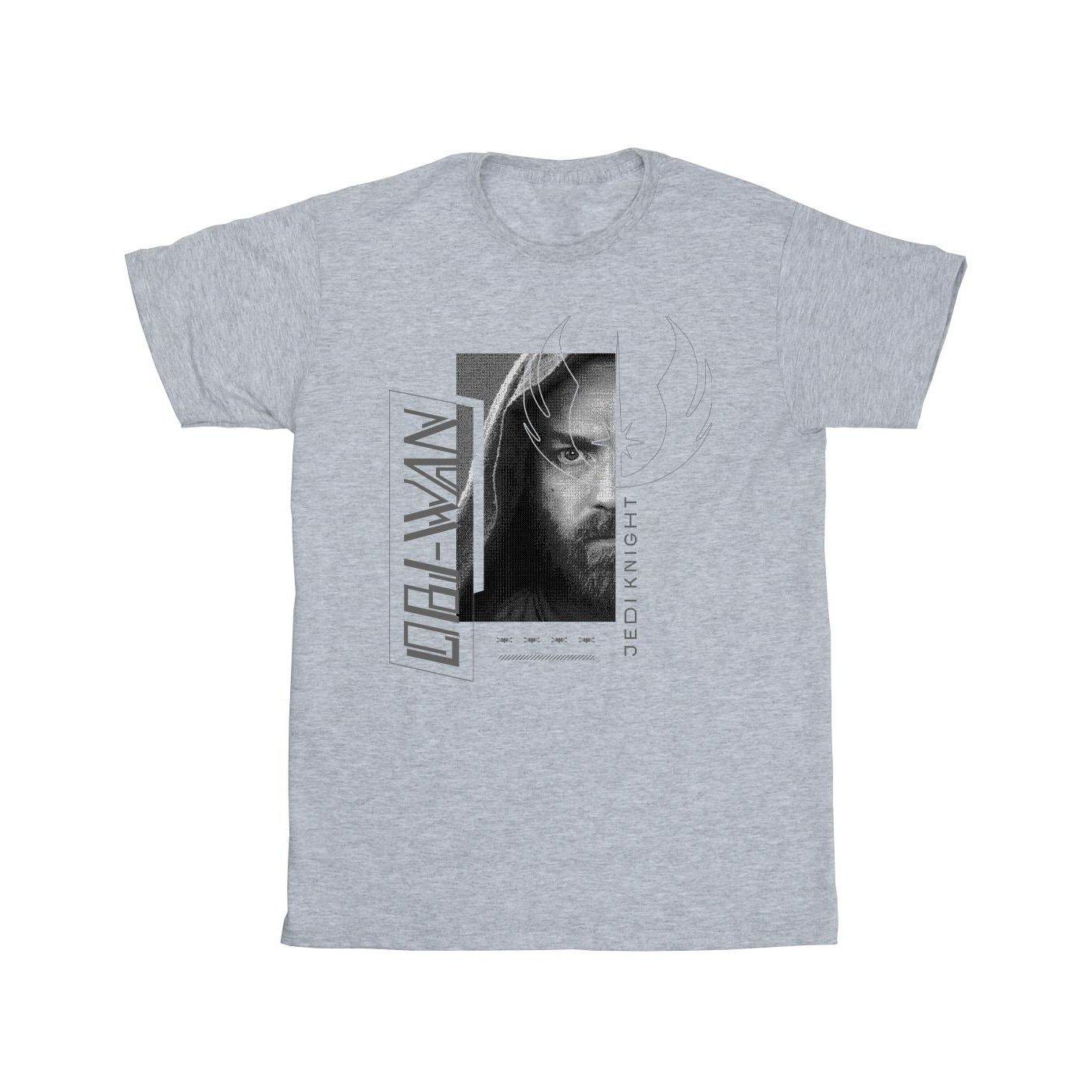 Image of Obiwan Kenobi Jedi Scifi Collage Tshirt Jungen Grau 140/146