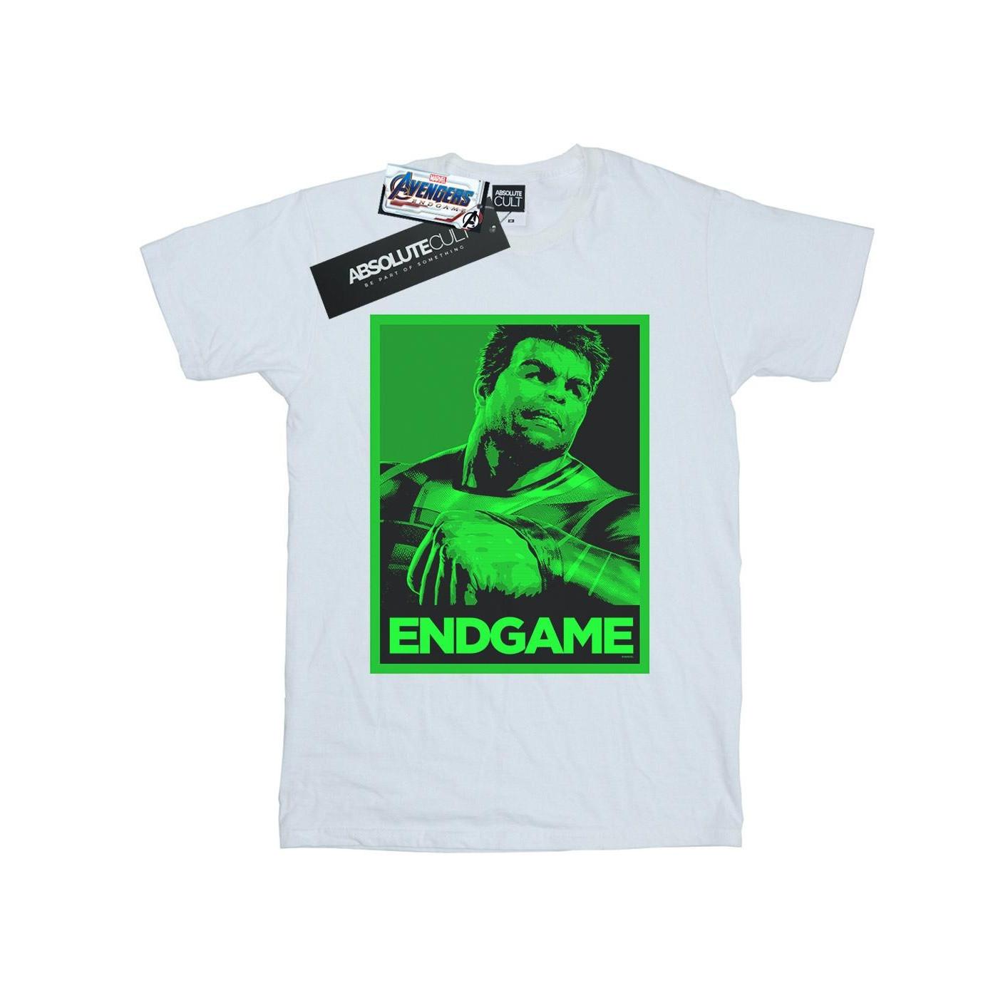 Image of Avengers Endgame Hulk Poster Tshirt Damen Weiss XXL