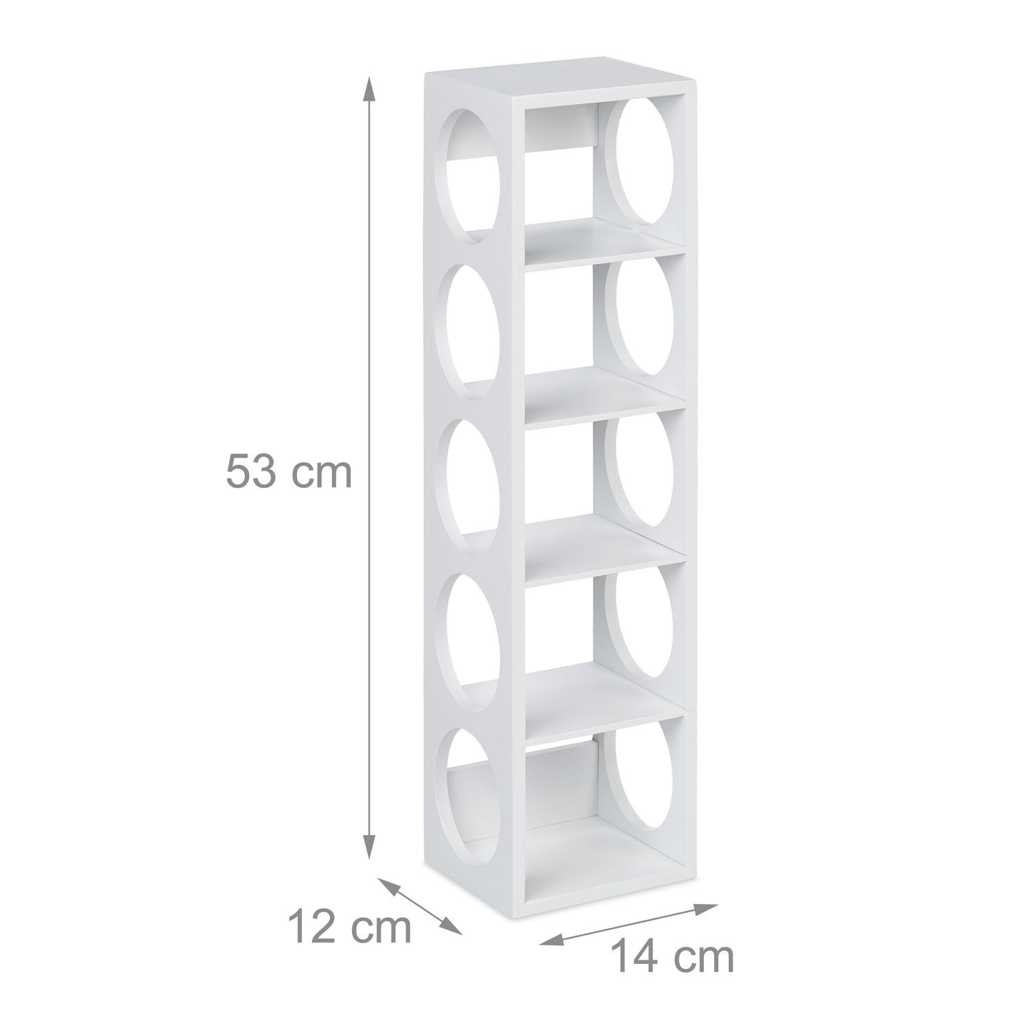 Northix Portabottiglie in bambù bianco  