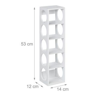 Northix Portabottiglie in bambù bianco  