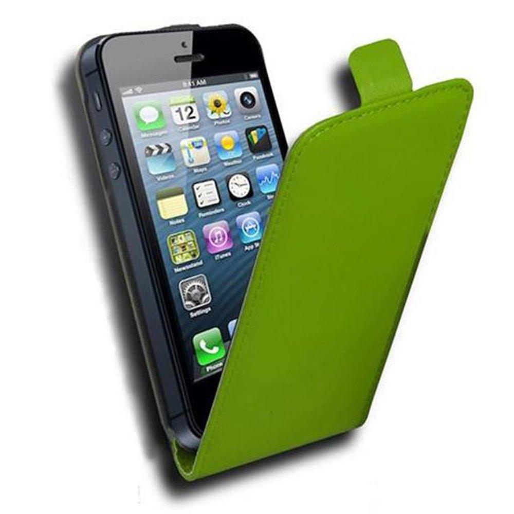 Cadorabo  Housse compatible avec Apple iPhone 5 / 5S / SE 2016 - Coque de protection au design flip en similicuir lisse 