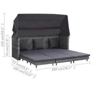 VidaXL Schlafsofa poly-rattan  