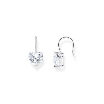 Boucles d'oreilles coeur zirconia blanc